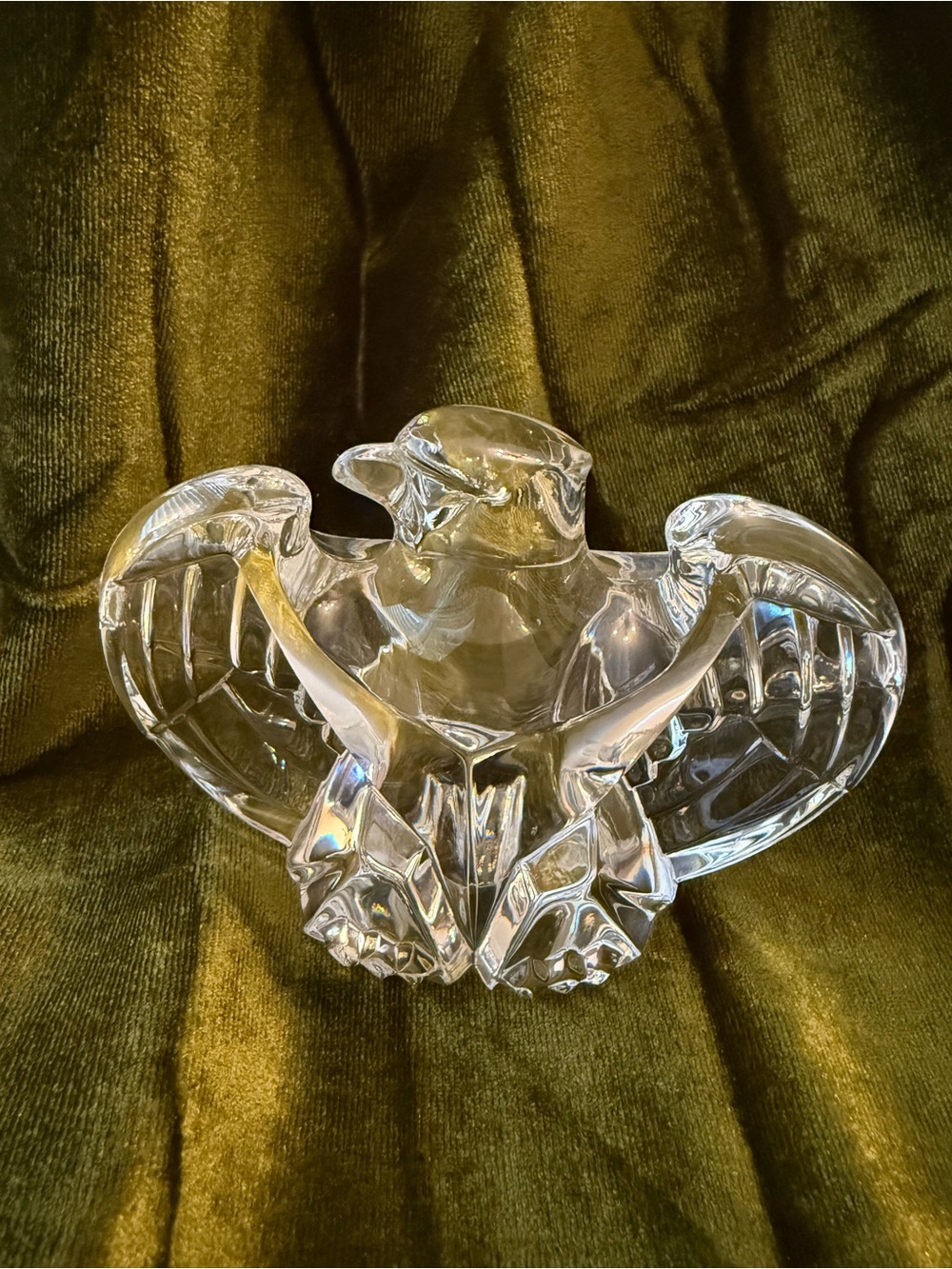 Steuben Crystal Bald Eagle Paperweight